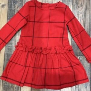 Gymboree Red Plaid Dress 3T